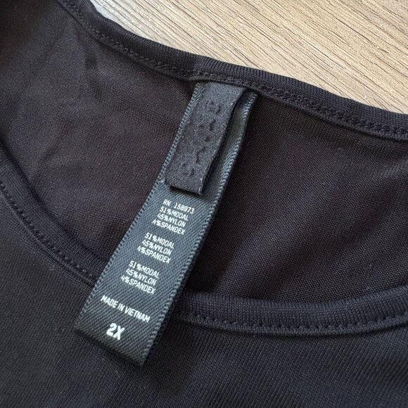 SKIMS Smooth Stretch Modal crew neck maxi dress size 2X black sleeveless plus - Picture 4 of 9